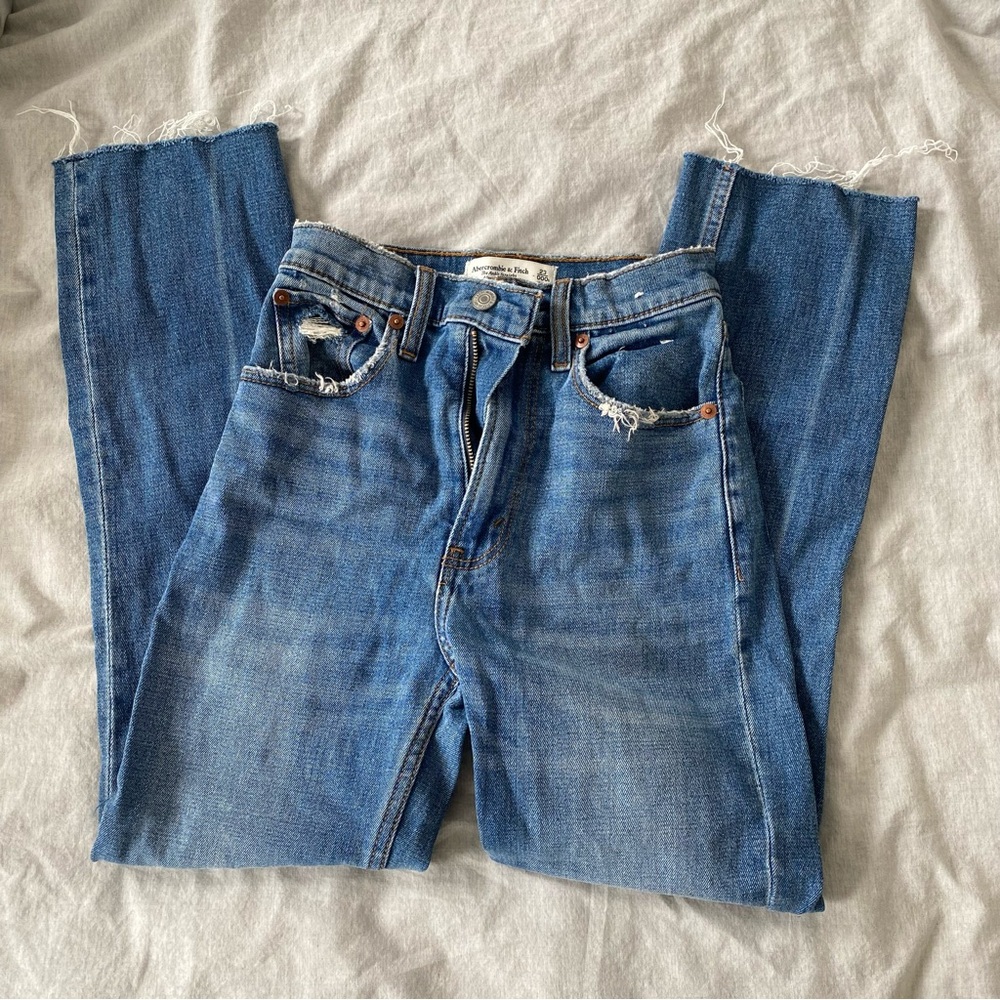 Abercrombie & Fitch Ankle Straight Ultra High Rise